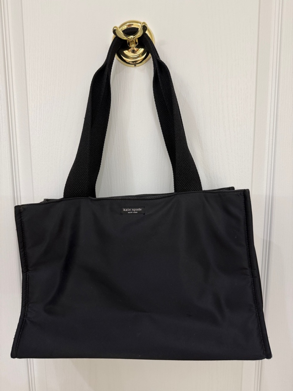 kate spade black shoulder tote